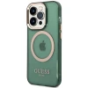 Чохол Guess Gold Outline Translucent для iPhone 14 Pro Max Khaki with MagSafe (GUHMP14XHTCMA)