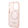 Чохол Guess Gold Outline Translucent для iPhone 14 Pro Pink with MagSafe (GUHMP14LHTCMP)