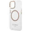 Чехол Guess Metal Outline для iPhone 14 Plus Gold with MagSafe (GUHMP14MHTRMD)