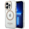 Чохол Guess Metal Outline для iPhone 14 Pro Max Gold with MagSafe (GUHMP14XHTRMD)