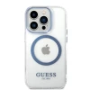 Чохол Guess Metal Outline для iPhone 14 Pro Max Blue with MagSafe (GUHMP14XHTRMB)