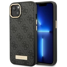 Чохол Guess 4G Logo Plate для iPhone 14 Plus Black with MagSafe (GUHMP14MU4GPRK)