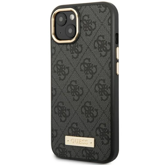 Чохол Guess 4G Logo Plate для iPhone 14 Plus Black with MagSafe (GUHMP14MU4GPRK)
