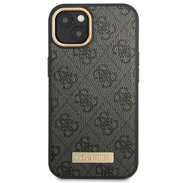 Чохол Guess 4G Logo Plate для iPhone 14 Plus Black with MagSafe (GUHMP14MU4GPRK)