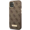 Чохол Guess 4G Logo Plate для iPhone 14 | 13 Brown with MagSafe (GUHMP14SU4GPRW)