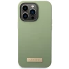 Чохол Guess Silicone Logo Plate для iPhone 14 Pro Max Khaki with MagSafe (GUHMP14XSBPLA)