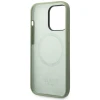 Чохол Guess Silicone Logo Plate для iPhone 14 Pro Max Khaki with MagSafe (GUHMP14XSBPLA)