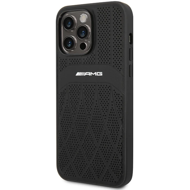Чехол Mercedes Leather Curved Lines для iPhone 14 Pro Max Black with MagSafe (AMHMP14XOSDBK)