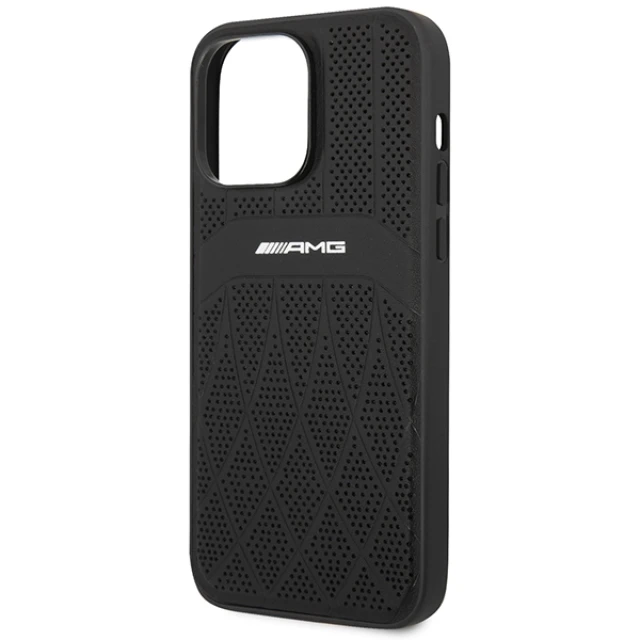 Чехол Mercedes Leather Curved Lines для iPhone 14 Pro Max Black with MagSafe (AMHMP14XOSDBK)