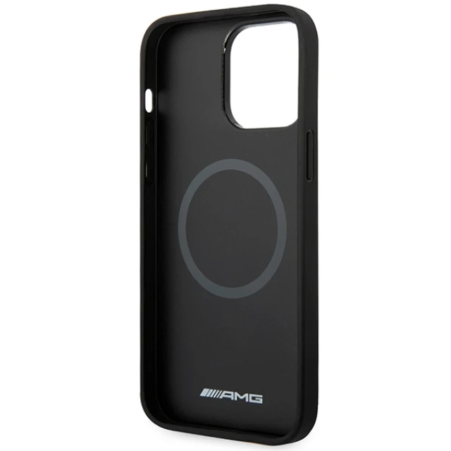 Чехол Mercedes Leather Curved Lines для iPhone 14 Pro Max Black with MagSafe (AMHMP14XOSDBK)