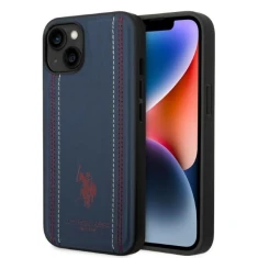 Чохол U.S. Polo Assn. Leather Stitch для iPhone 14 | 13 Navy Blue (USHCP14SPSO3)