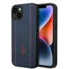 Чохол U.S. Polo Assn. Leather Stitch для iPhone 14 Plus Navy Blue (USHCP14MPFAV)