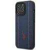 Чехол U.S. Polo Assn. Leather Stitch для iPhone 14 Pro Max Navy Blue (USHCP14XPFAV)