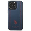 Чехол U.S. Polo Assn. Leather Stitch для iPhone 14 Pro Max Navy Blue (USHCP14XPFAV)