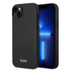 Чохол Tumi Leather Balistic Pattern для iPhone 14 Black (TUHMP14SRBAK)