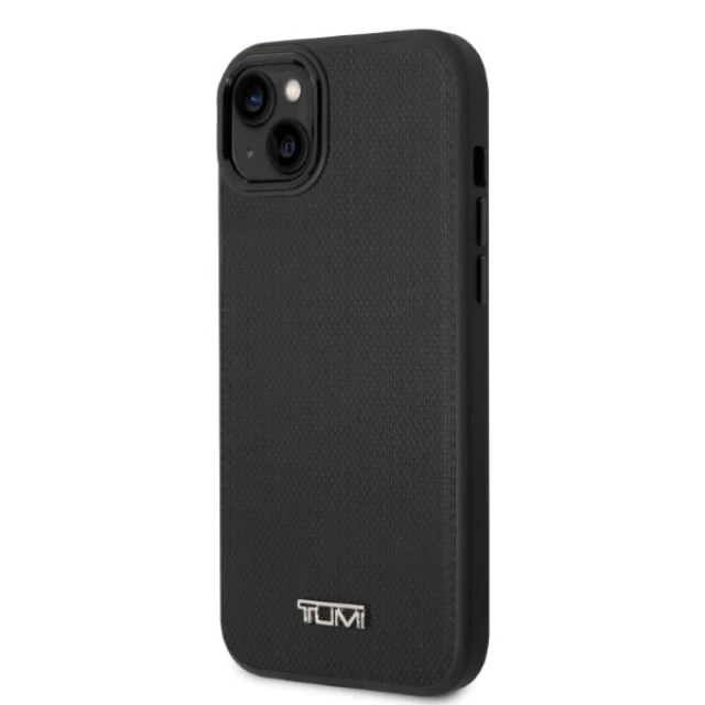 Чохол Tumi Leather Balistic Pattern для iPhone 14 Black (TUHMP14SRBAK)