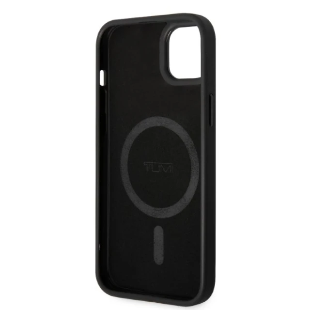 Чохол Tumi Leather Balistic Pattern для iPhone 14 Black (TUHMP14SRBAK)