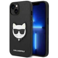 Чехол Karl Lagerfeld Saffiano Choupette Head Patch для iPhone 14 Plus Black (KLHCP14MSAPCHK)