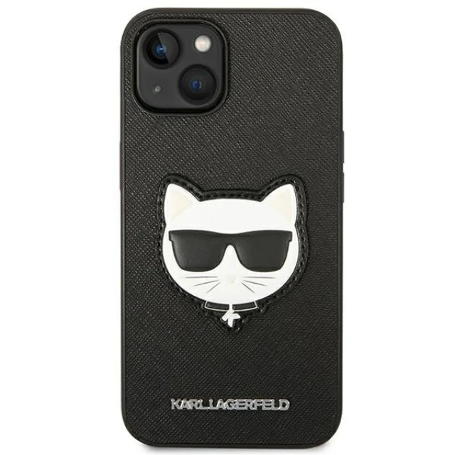 Чохол Karl Lagerfeld Saffiano Choupette Head Patch для iPhone 14 Plus Black (KLHCP14MSAPCHK)