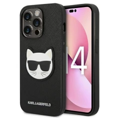 Чехол Karl Lagerfeld Saffiano Choupette Head Patch для iPhone 14 Pro Black (KLHCP14LSAPCHK)