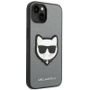 Чохол Karl Lagerfeld Saffiano Choupette Head Patch для iPhone 14 | 13 Silver (KLHCP14SSAPCHG)
