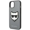 Чохол Karl Lagerfeld Saffiano Choupette Head Patch для iPhone 14 Plus Silver (KLHCP14MSAPCHG)