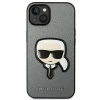 Чохол Karl Lagerfeld Saffiano Karl`s Head Patch для iPhone 14 Plus Silver (KLHCP14MSAPKHG)