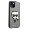 Чохол Karl Lagerfeld Saffiano Karl`s Head Patch для iPhone 14 Plus Silver (KLHCP14MSAPKHG)