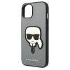 Чохол Karl Lagerfeld Saffiano Karl`s Head Patch для iPhone 14 Plus Silver (KLHCP14MSAPKHG)