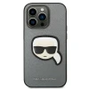 Чохол Karl Lagerfeld Saffiano Karl`s Head Patch для iPhone 14 Pro Silver (KLHCP14LSAPKHG)