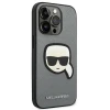 Чохол Karl Lagerfeld Saffiano Karl`s Head Patch для iPhone 14 Pro Max Silver (KLHCP14XSAPKHG)