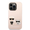 Чохол Karl Lagerfeld Silicone Karl & Choupette для iPhone 14 Pro Max Light Pink with MagSafe (KLHMP14XSSKCI)