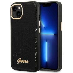 Чохол Guess Croco Collection для iPhone 14 Plus Black (GUHCP14MHGCRHK)
