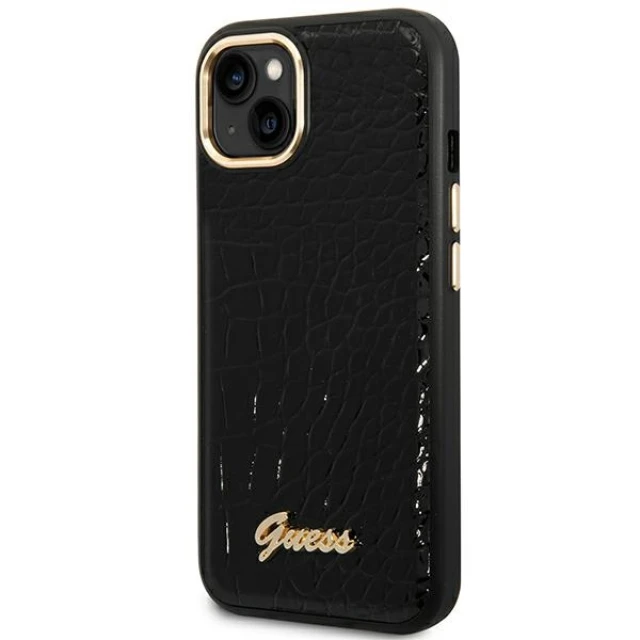 Чохол Guess Croco Collection для iPhone 14 Plus Black (GUHCP14MHGCRHK)