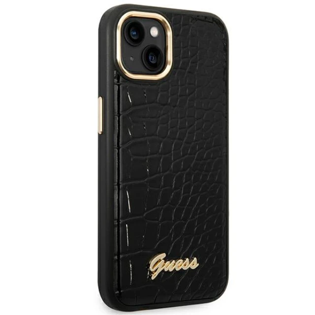 Чохол Guess Croco Collection для iPhone 14 Plus Black (GUHCP14MHGCRHK)