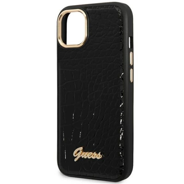Чохол Guess Croco Collection для iPhone 14 Plus Black (GUHCP14MHGCRHK)