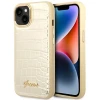 Чохол Guess Croco Collection для iPhone 14 Plus Gold (GUHCP14MHGCRHD)