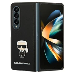 Чохол Karl Lagerfeld Saffiano Iconik Metal для Samsung Galaxy Fold4 (F936) Black (KLHCZFD4IKMSBK)