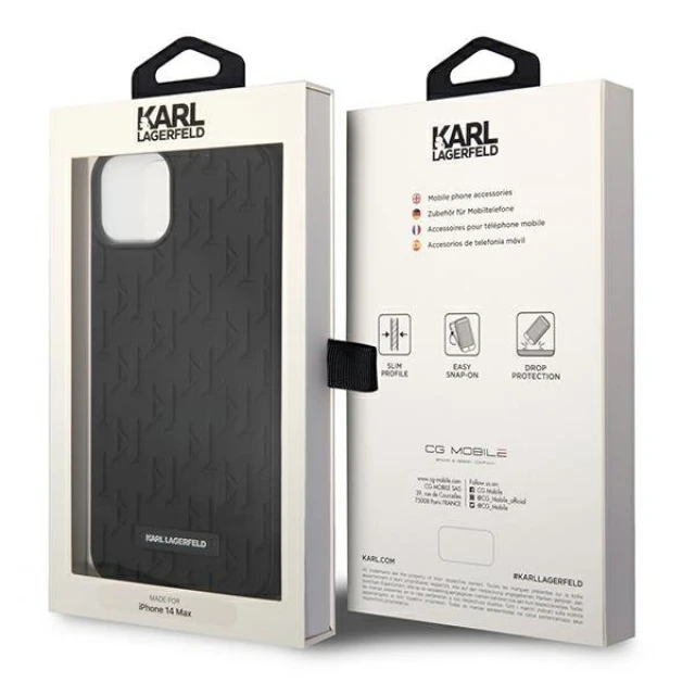 Чохол Karl Lagerfeld 3D Monogram для iPhone 14 Plus Black (KLHCP14MRUPKLPK)