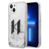 Чохол Karl Lagerfeld Liquid Glitter Big KL для iPhone 14 | 13 Silver (KLHCP14SLBKLCS)