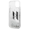 Чохол Karl Lagerfeld Liquid Glitter Big KL для iPhone 14 | 13 Silver (KLHCP14SLBKLCS)