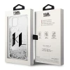 Чохол Karl Lagerfeld Liquid Glitter Big KL для iPhone 14 | 13 Silver (KLHCP14SLBKLCS)