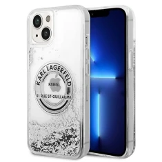 Чехол Karl Lagerfeld Liquid Glitter RSG для iPhone 14 Plus Silver (KLHCP14MLCRSGRS)