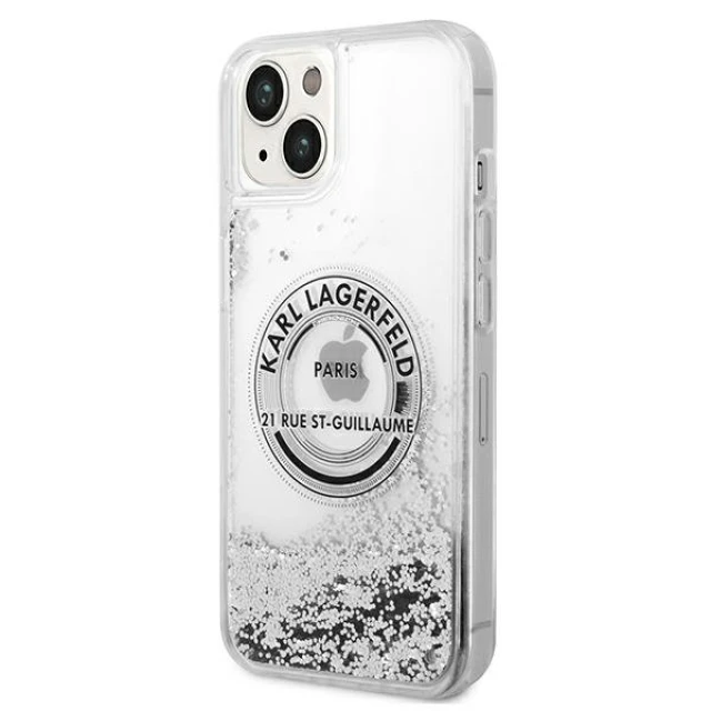Чохол Karl Lagerfeld Liquid Glitter RSG для iPhone 14 Plus Silver (KLHCP14MLCRSGRS)