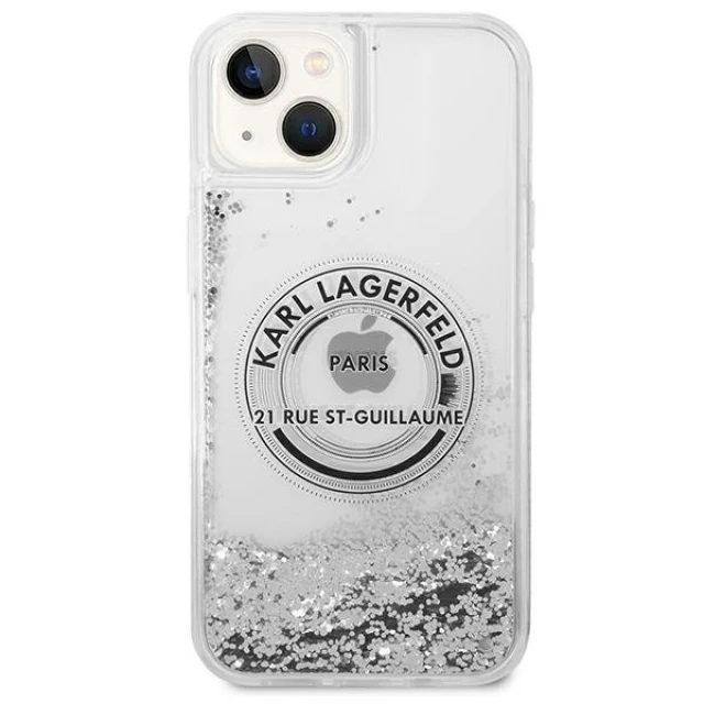 Чохол Karl Lagerfeld Liquid Glitter RSG для iPhone 14 Plus Silver (KLHCP14MLCRSGRS)