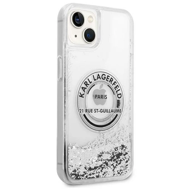 Чохол Karl Lagerfeld Liquid Glitter RSG для iPhone 14 Plus Silver (KLHCP14MLCRSGRS)