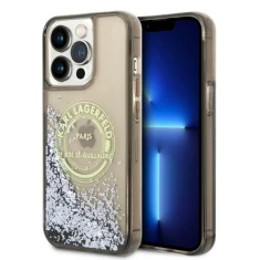 Чохол Karl Lagerfeld Liquid Glitter RSG для iPhone 14 Pro Max Black (KLHCP14XLCRSGRK)
