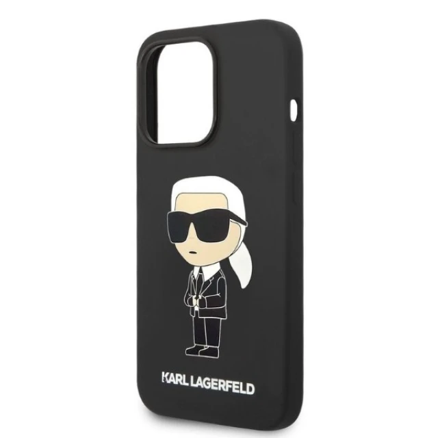 Чехол Karl Lagerfeld Silicone Ikonik для iPhone 14 Pro Max Black (KLHCP14XSNIKBCK)