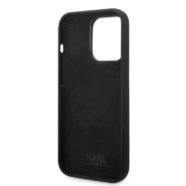 Чехол Karl Lagerfeld Silicone Ikonik для iPhone 14 Pro Max Black (KLHCP14XSNIKBCK)