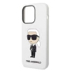 Чохол Karl Lagerfeld Silicone Ikonik для iPhone 14 Pro Max White (KLHCP14XSNIKBCH)